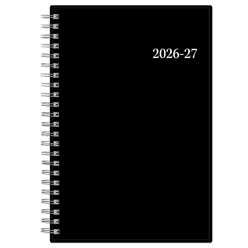 2026-2027 Blue Sky Enterprise 5" x 8" Academic Weekly & Monthly Planner, Plastic Cover, Black (130611-A27) image 1