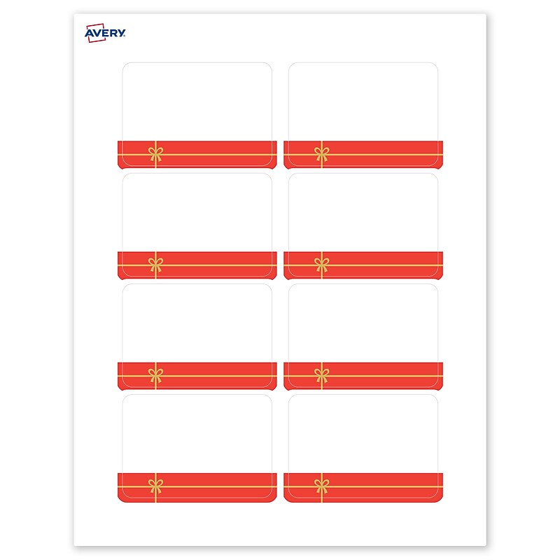 Avery Rectangle Multipurpose Labels, 2-1/3" x 3-3/8", White, 80/Pack (19479370551) image 1