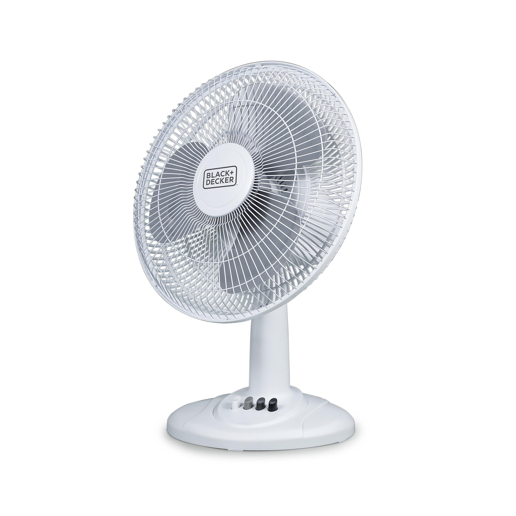 Black & Decker 12″ Oscillating Desk Fan, 3-Speed, White (BFDT12SW) Sansujyuku sansujyuku.com