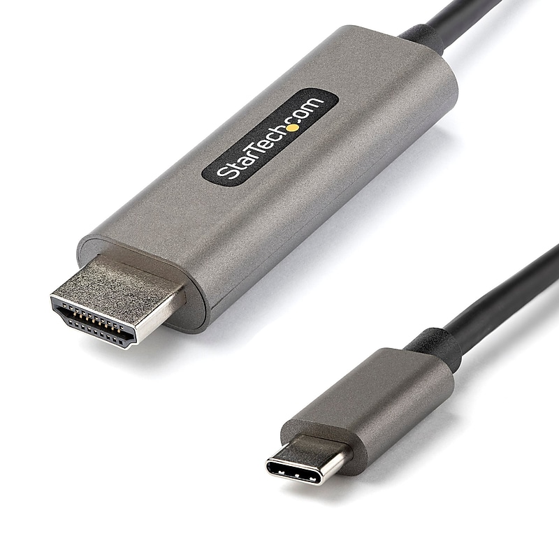 StarTech.com 3.3ft USB-C to HDMI Cable Adapter, 4K 60Hz Audio/Video Cord, Male to Male, Black (CDP2HDMM1MH) image 1