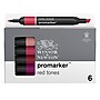Winsor & Newton Promarker Dual-Tip Alcohol Based Marker, Red Tones, 6/Pack (WNX0290159)~#|#~324AEF56-41E0-40C8-B7D47033A8873011_sc7