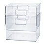 Azar Small Plastic Storage Bin with Handles, 5.12" x 7.75"x 6.25", Clear, 4/Pack (556742-4PK)~#|#~324D27F9-97F6-4946-934CE7DE589DAE2A_sc7