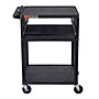 Luxor ENDURA AV 3-Shelf Media Utility Cart with Keyboard Tray and Electric Power, Black (LP34LE-B)~#|#~324FE4EA-8049-47FE-9EB92A134E0C825B_sc7