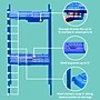Lockermate 8.5" Polypropylene/PP Locker Shelf, Blue (05003)~#|#~3254D86B-8418-45EE-94B6EB3C66603ED4_sc7