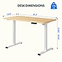 FlexiSpot ET155E 48"W Electric Rectangular Adjustable Standing Desk, Maple/White~#|#~3255BD4F-7E28-480E-8E58EC108EF5D4ED_sc7