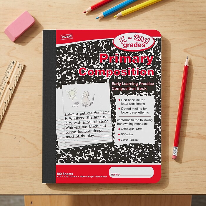 STAPLES Primary Composition Book, 9.75” x 7.5”, 12‑Pack | Staples