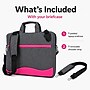 Vangoddy 13" Nylon Laptop Bag, TSA Checkpoint Friendly, Gray/Pink (NBKLEA604)~#|#~3258586D-CEEF-4CA0-9478FC55D75D21B5_sc7