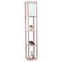 Creekwood Home Classix 3-Tier Storage LED Floor Lamp with Charging Ports, with Feit LED Bulb, Light Pink (CWF-3009-LP-LB)~#|#~325EC7F0-5138-4B8A-B09984069D23EA48_sc7