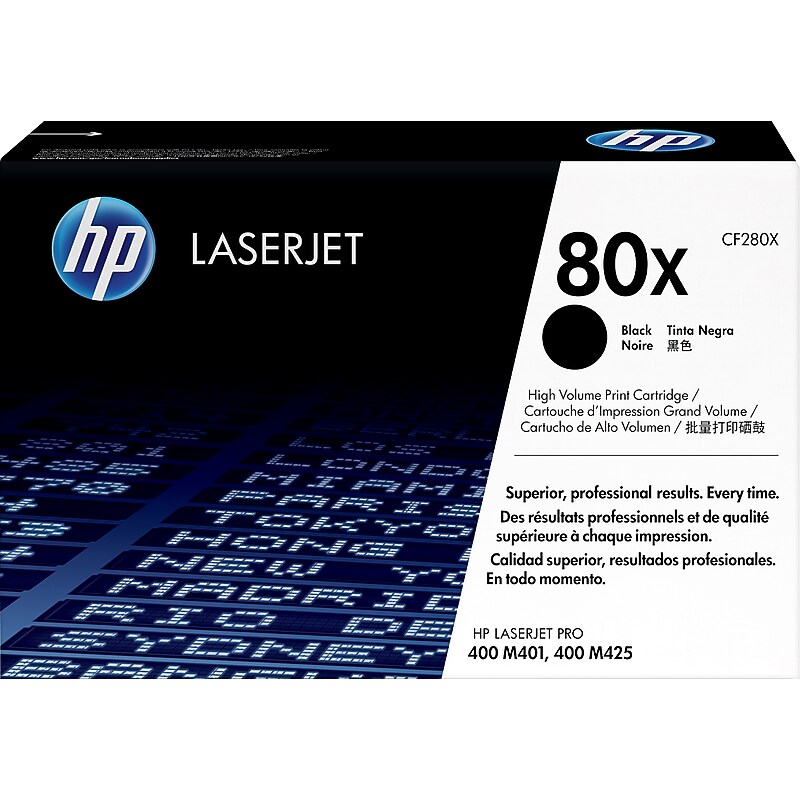 HP 80X Black High Yield Toner Cartridge, Prints Up to 6,900 Pages (CF280X) image 1