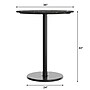 Flash Furniture TopGuard 36" Round Wood Dining Table with Round Base, Black Faux Marble/Black Base (STRD36BMATR24B)~#|#~326361B3-A39C-451A-A6310C9A130C44E0_sc7