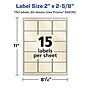 Avery Pearlized Ivory Rectangle Multipurpose Labels, 2" x 2-5/8", Ivory, 750/Box (94235)~#|#~326D7E1E-2CDE-4094-996ED80A49B73BB2_sc7