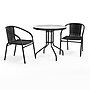 Flash Furniture Lila 28'' Round Table with 2 Rattan Stack Chairs, Black (TLH087RD037BK2)~#|#~3276F096-E39A-4EF7-BD9D9C89836CE48C_sc7