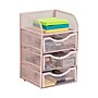 Mind Reader 4-Compartment Metal Desk Organizer, Pink (MESHMINI-PNK)~#|#~3279717A-5267-46B9-9DAC66FBB618B3B8_sc7