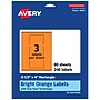 Avery Laser/Inkjet Multipurpose Rectangle Labels, 2.5" x 4", Bright Orange, 240/Box (94245)~#|#~327B9B60-1CAA-4A04-8C66B43D32CE5816_sc7