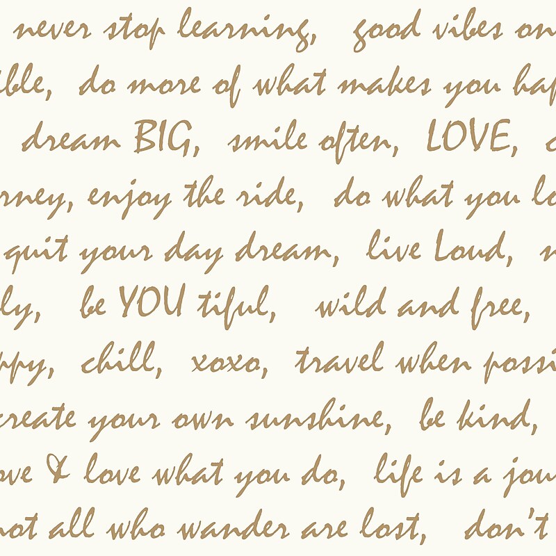 York Wallcoverings Dream Big Script Peel and Stick Wallpaper (RMK9006WP) image 1