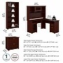 Bush Furniture Cabot 60"W L Shaped Computer Desk with Hutch, File Cabinet and Bookcase, Harvest Cherry (CAB010HVC)~#|#~32838D6B-4670-4AA0-8FFB5D215E684BC6_sc7