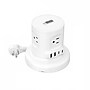 Uncaged Ergonomics Retractable Power Strip with USB-C, 4 AC Outlets, 4 USB Ports and 6ft Retractable Cord, White (RC-white)~#|#~32843551-77D3-4908-A3B7076657136696_sc7