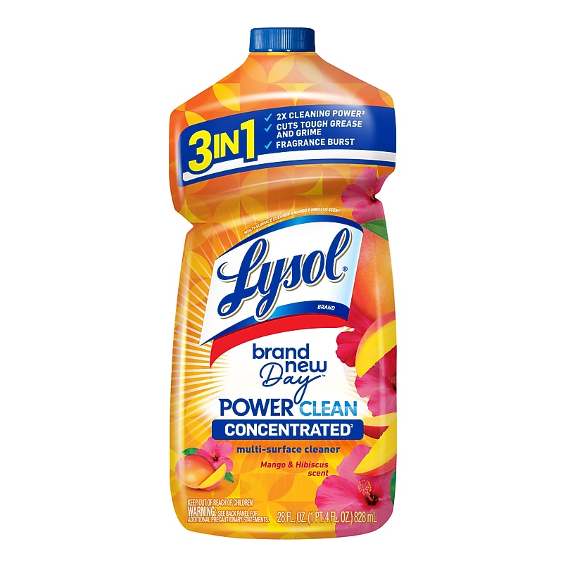 Lysol Brand New Day Multi-Surface Cleaner, Mango & Hibiscus, 28 oz. (19200-82516) image 1