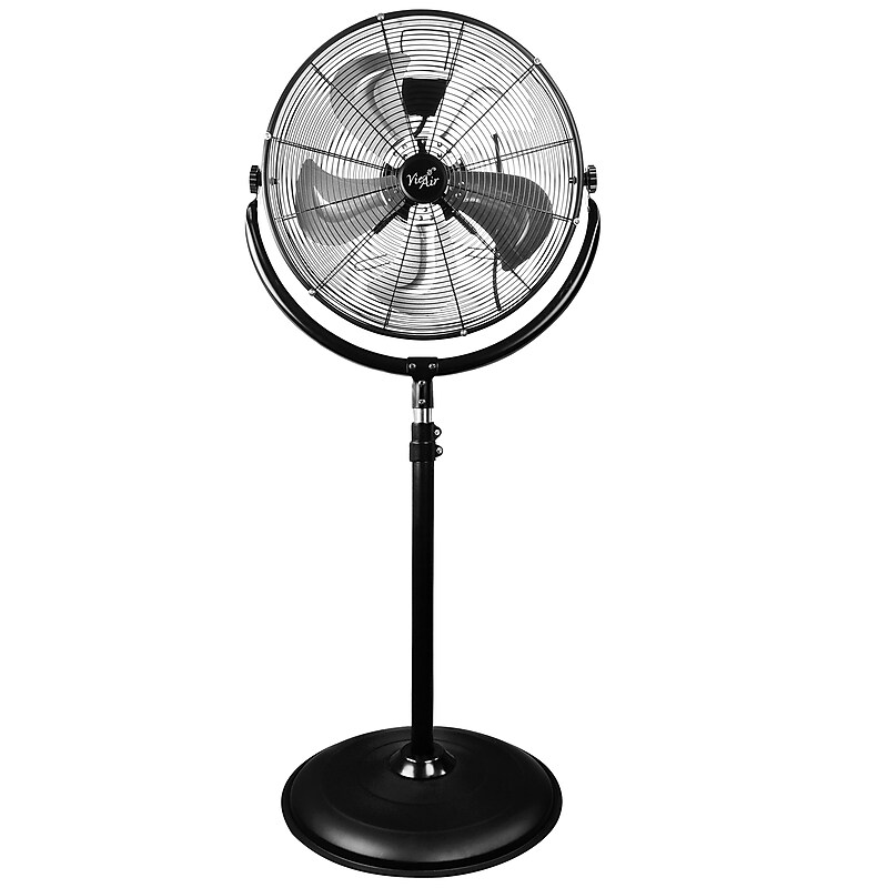 Vie Air Industrial 20" Pedestal Fan, 3-Speed, 3-Speed, Black (93896360M) image 1