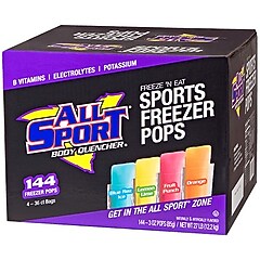 All Sport Body Quencher Variety Electrolyte Freezer Pops, 3 oz
