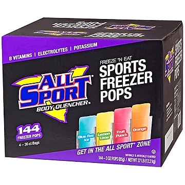 Sqwincher Sqweeze Assorted Freeze Pops, 3 Fl. Oz., 150
