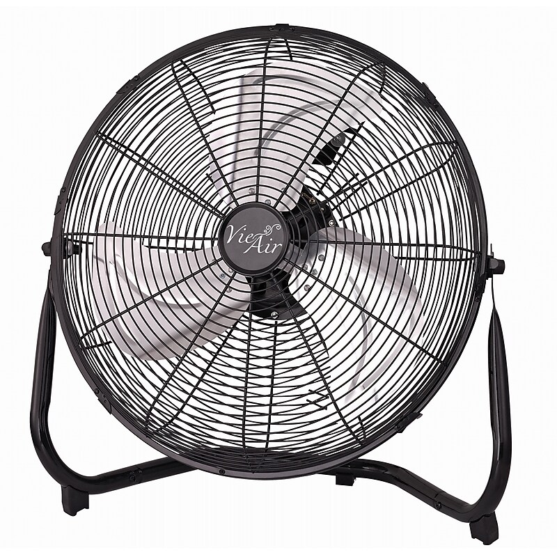 Vie Air High Velocity 14" Floor Fan, 3-Speed, Black (93896353M) image 1