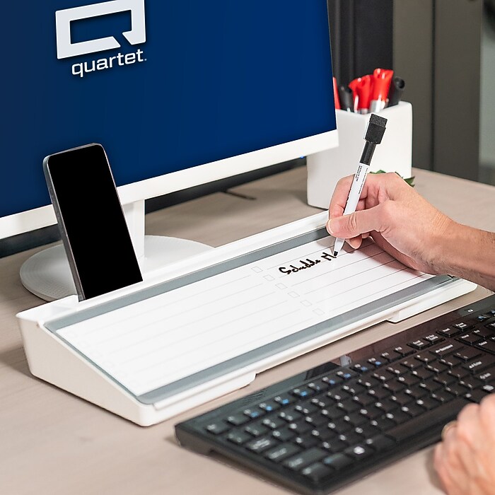 Quartet Flip-Top Glass Mobile Dry-Erase Desktop Pad, 18