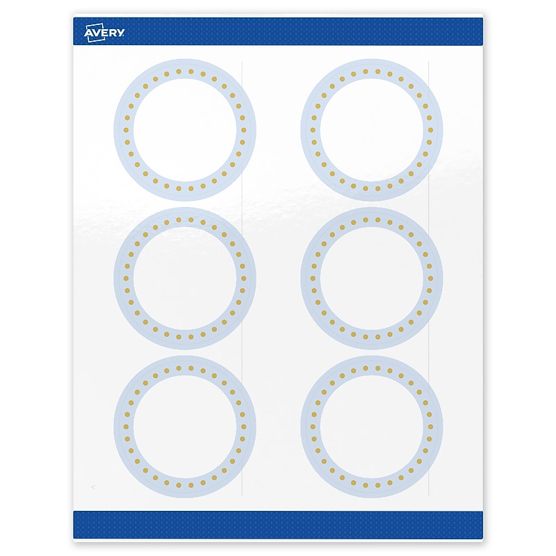 Avery Laser/Inkjet Circle Multipurpose Labels, 3" Dia., White, 60/Pack (S00-DMD) image 1