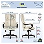 Serta Big and Tall Ergonomic Bonded Leather Swivel Executive Chair, Ivory (43506B)~#|#~3297FDD9-DAEA-447A-A32452EBA31673AA_sc7