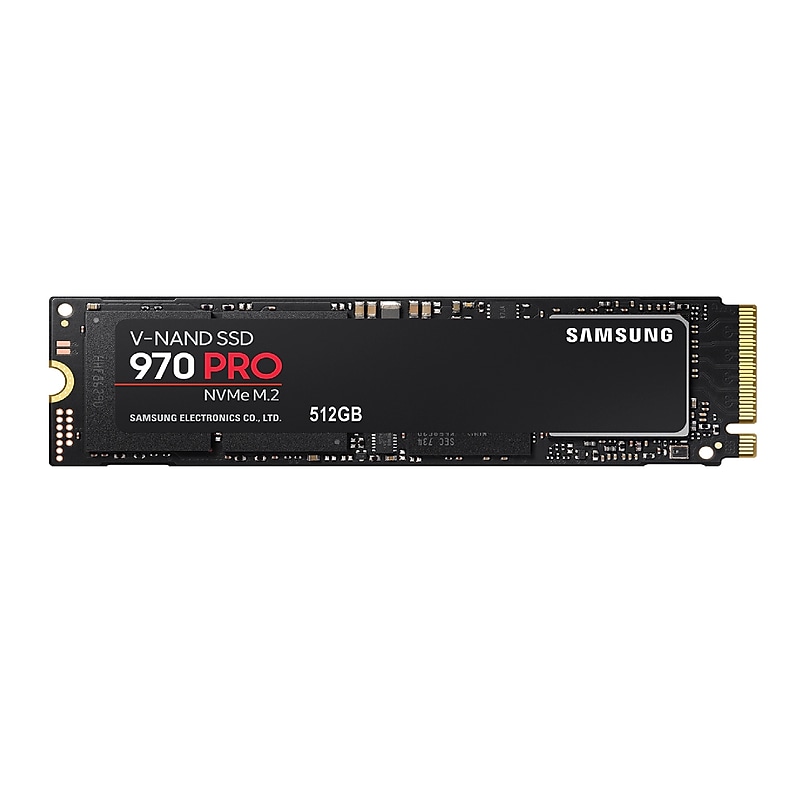 Samsung 970 PRO 512GB M.2 PCIe Gen 3.0 x4 NVMe Solid State Drive, V-NAND 2-bit MLC (MZ-V7P512B/AM) image 1