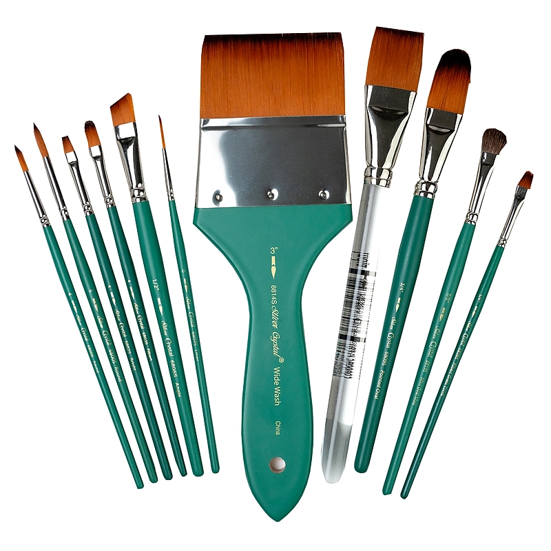 Silver Brush Crystal Variety Brush Set, 11/Pack (SLVCR6869) image 1