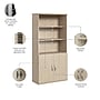 Bush Business Furniture Studio C Tall 5 Shelf Bookcase with Doors, Natural Elm (STC015NE)~#|#~32A0E536-E397-42F4-ADF6A26F55E6B928_sc7