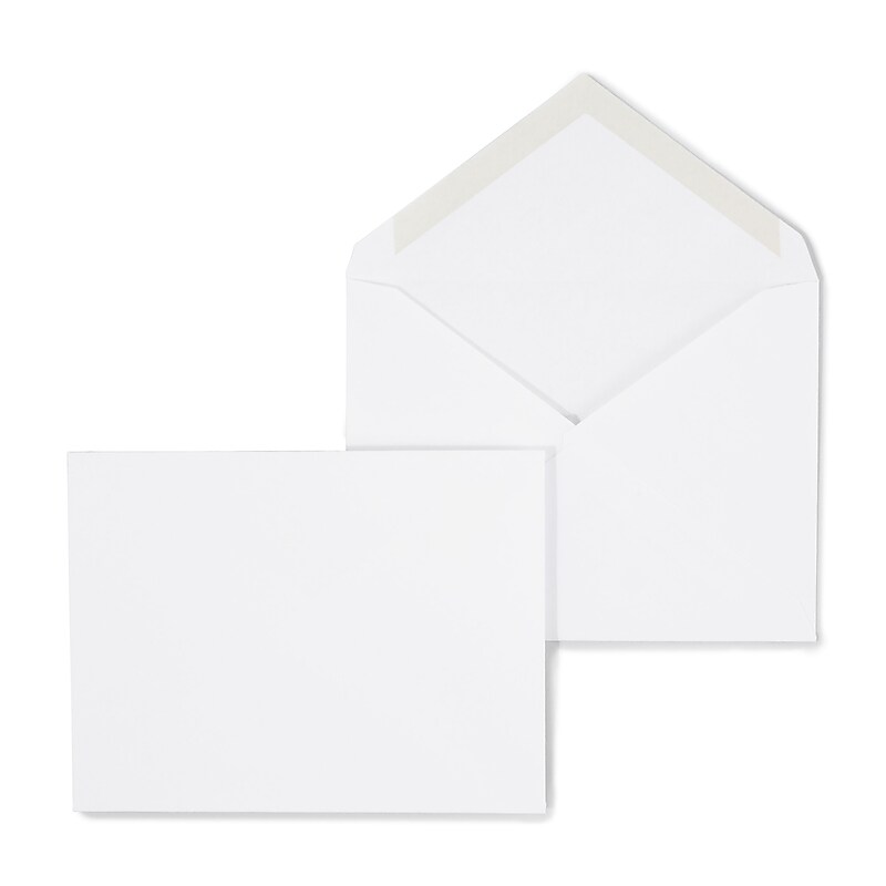 Staples Gummed Invitation Envelopes, 5 3/4" x 4 3/8", White, 100/Box (50310T/15601) image 1
