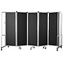 National Public Seating Robo Series 5-Panel Folding Mobile Room Divider, 72"H x 118"W, Black Fabric (RDG6-5PT10)~#|#~32A61C0B-80B1-413E-BA73F2920E08B635_sc7