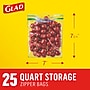 Glad Zipper Storage Bags, Quart, 25/Box (55052)~#|#~32A98027-DC17-43CF-B634BF3D19D12992_sc7