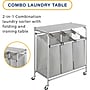 Whitmor 3-Section Rolling Laundry Sorter, Metal, Gray (6705-7885-BB)~#|#~32AC0099-4AFB-431B-8B1993B689849CB2_sc7