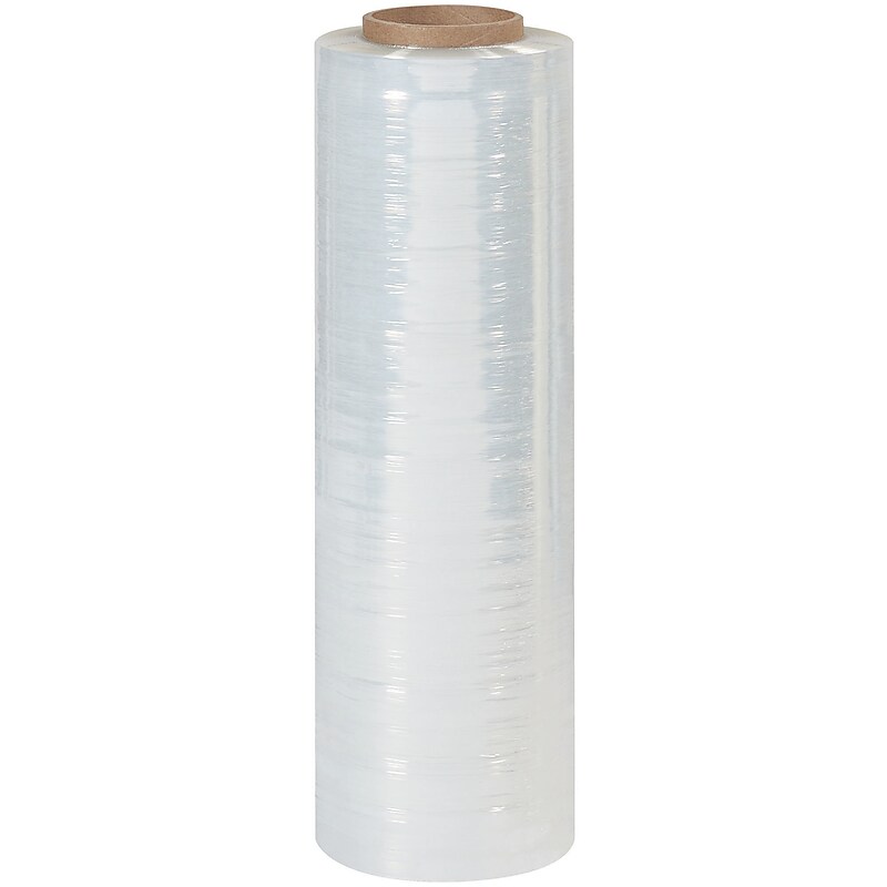 18" x 2000' 60 Gauge Blown Stretch Wrap, Clear, 4/Pack (SF186) image 1