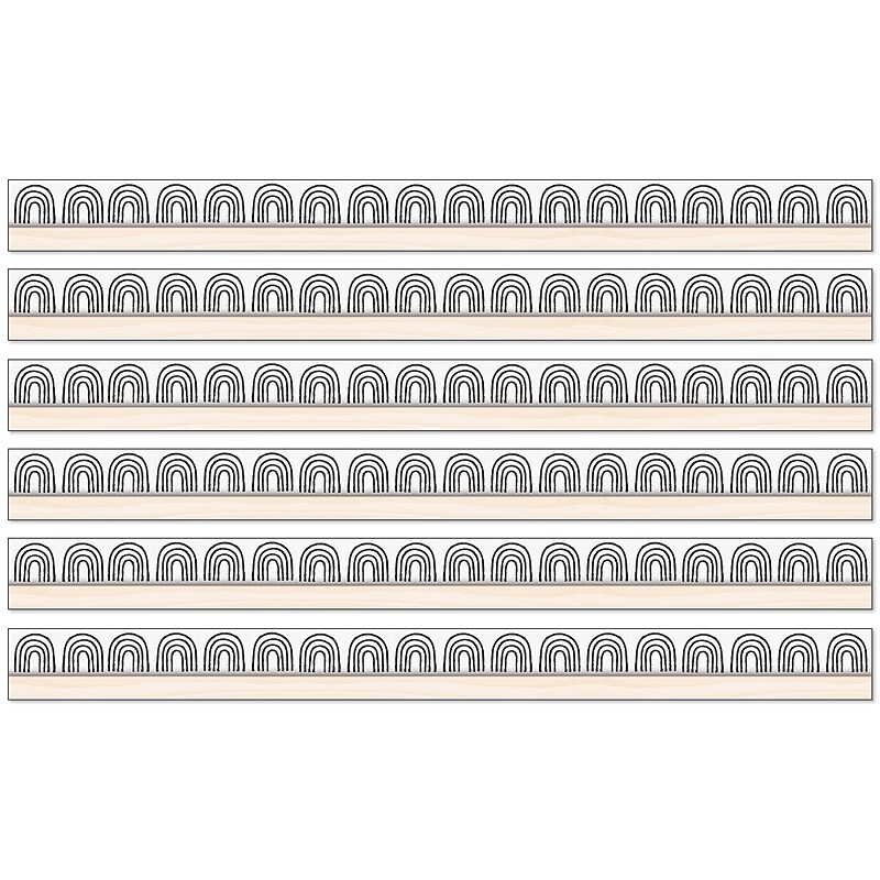 Happily Ever Elementary Creatively Inspired Straight Borders, 3" x 3', Rainbow, 6/Bundle (CD-108502-6) image 1