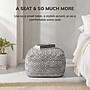 Anji Mountain Cherokee Charcoal Ivory Fabric Rectangular Pouf Ottoman (AMBPF154-2014)~#|#~32C3CD60-3CD6-43CB-B2084CC0408D6C52_sc7