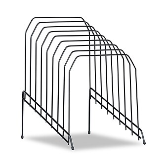 Universal Wire Tiered File Sorter, 8 Sections, Letter to Legal Size Files, 8" x 10.5" x 12.5", Black (UNV20070)