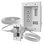 Mount-It! In-Wall Cable Management Kit with 3 Recessed Power Outlets and Power Input Module, White (MI-7288)~#|#~32CA1817-D11C-4C74-8A9BDAEBD6B37457_sc7