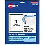 Avery Laser/Inkjet Rectangle Waterproof Multipurpose Labels, 7.5"  x 10", White, 100/Box (94264)~#|#~32CB0654-C932-4BAA-9A12266863A8C812_sc7
