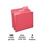 Staples File Folders, 1/3-Cut Tab, Letter Size, Red, 100/Box (ST224519-CC)~#|#~32CC7640-1719-4450-991D08C90946EF25_sc7