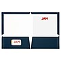 JAM Paper Glossy 2-Pocket Portfolio Folder, Navy Blue, 6/Pack (5042523d)~#|#~32CDA2D3-6F44-426E-91E1A5665B981D35_sc7