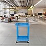 Luxor ENDURA 2-Shelf Utility Cart, Blue (BUSTC11BU)~#|#~32CF1347-8245-4F61-9F7A6F8F9911EE9A_sc7