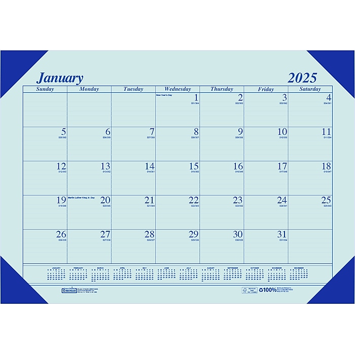 House of Doolittle Ecotones Compact Calendar Desk Pads - Julian Dates - Monthly - 1 Year - January 2024 - December 2024 - 1 Month Single Page Layout - 22 House of Doolittle Ecotones Compact Calendar Desk Pads - Julian Dates - Monthly - 1 Year - January 2024 - December 2024 - 1 Month Single Page Layout - 22