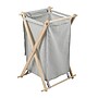 Household Essentials X-Frame 1-Section Collapsible Hamper with Lid, Cotton, Gray (6787-1)~#|#~32D0D99E-CDB8-4370-A9018934C1DC3F0A_sc7
