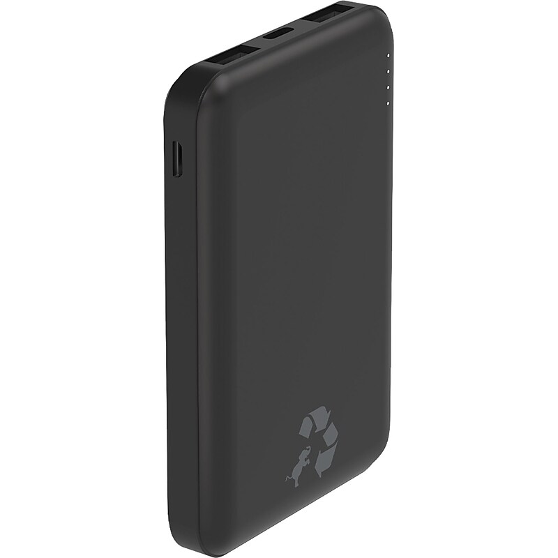 Nimble ChargeShot USB-A/USB-C Battery Pack, 10W, 5,000mAh, Black (NB-10W5K-BLK) image 1