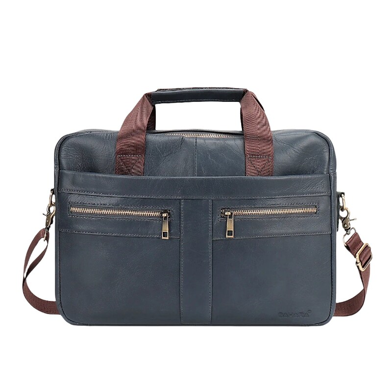 SaharaCase Leather Briefcase, Laptop Compatible, Oxford Blue (LT00084) image 1