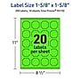 Avery Decorative Edge Multipurpose Labels, 1-5/8" x 1-5/8", Neon Green, 200/Pack (94110)~#|#~32DDA31F-F085-40BC-A1BD919C3369C281_sc7